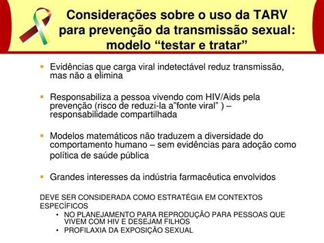 PPT Transmissão do HIV e Tratamento da Aids Semináro HIV e Direitos