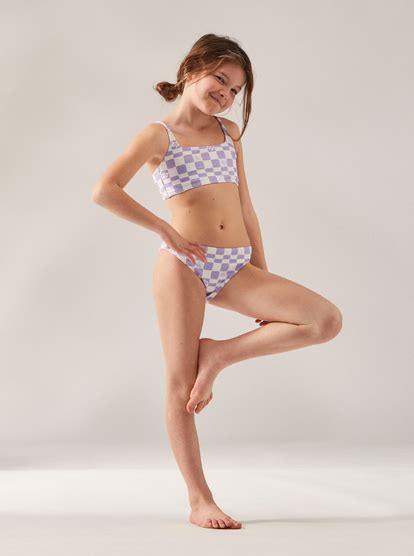 Magical Waves Crop Two Piece Bikini Set For Girls 7 16 Roxy