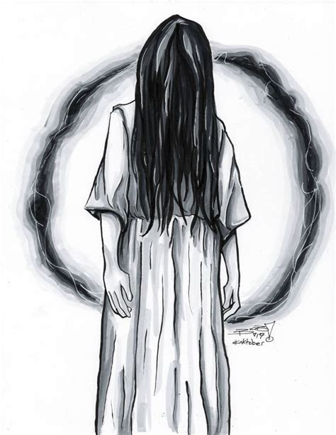 Original Art Inktober2017 Samara From The Ring Etsy