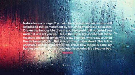 Terence Mckenna Nature Loves Courage Quote 3