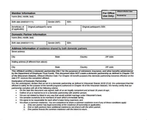 Sample Domestic Partnership Agreement 11 Free Documents In Pdf Word