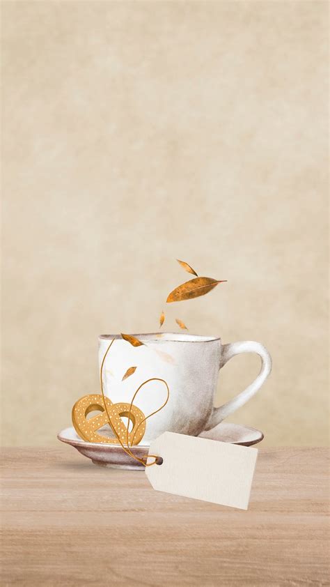 Aesthetic coffee cup iPhone wallpaper, | Premium Photo Illustration ...