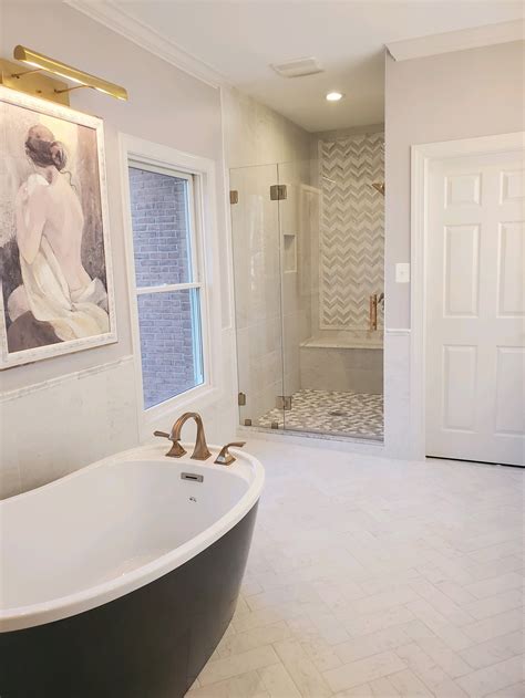 B. CHIC INTERIORS » Glamorous Owners Bathroom Remodel – Ellicott City