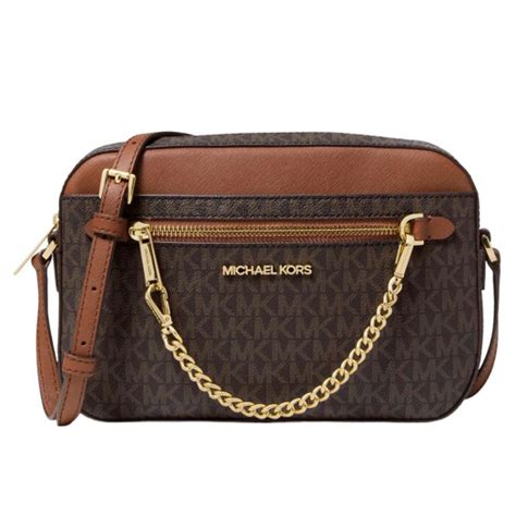 Сумка через плечо с логотипом Michael Kors Jet Set, коричневый – купить ...