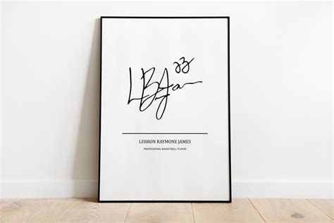 Lebron James Autograph Printable Digital File for Unique and Vintage ...