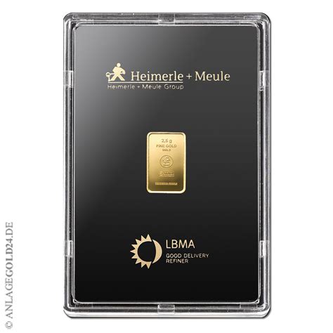 2 5 Gramm Goldbarren Heimerle Meule