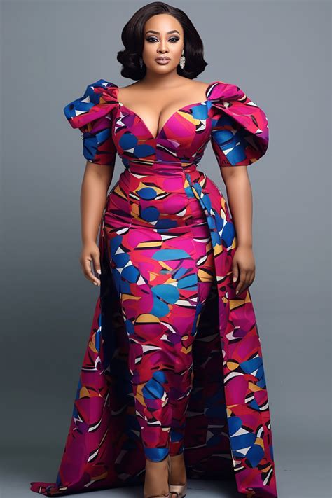 Xpluswear Design Plus Size Mother Of The Bride Elegant Magenta Ankara