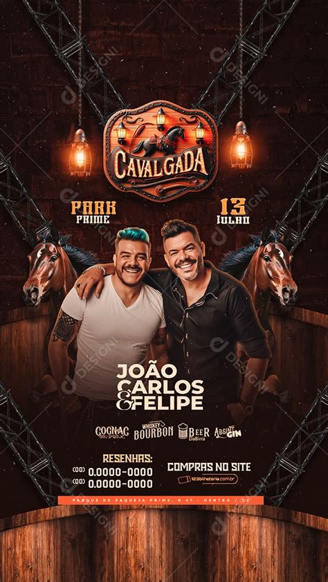 Story Flyer Cavalgada João Carlos e Felipe Social Media PSD Editável