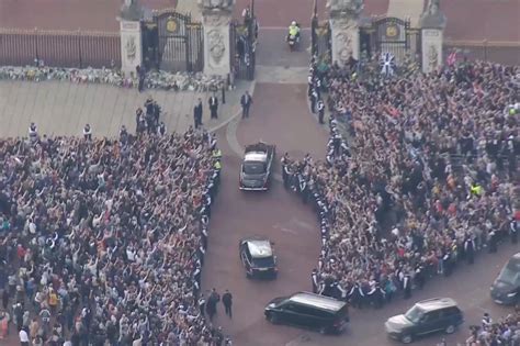 King Charles Arrives At Buckingham Palace For First Time As Monarch