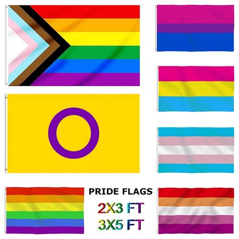 Pride Flag Lbgt Accessories Gay Rainbow Bisexual Lesbian Pansexual Lgtb Lgbtq Bandera Asexual