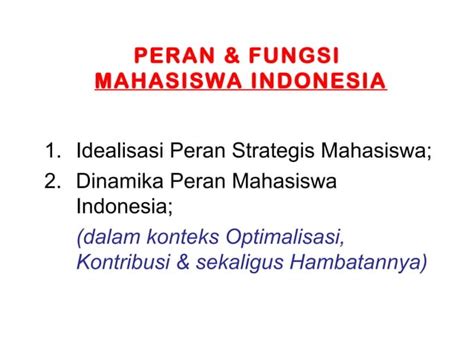 Peran Fungsi Mahasiswa Indonesia Ppt