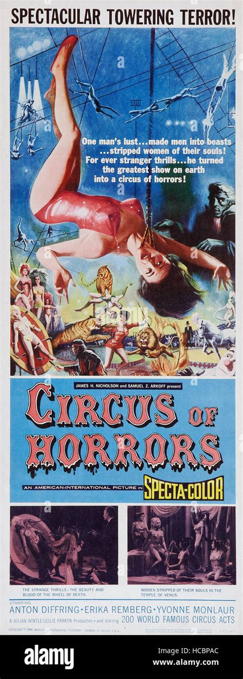 CIRCUS OF HORRORS, poster art, 1960 Stock Photo - Alamy