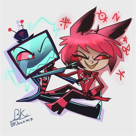 Chibi Alastor X Vox By Bkbeemz On Deviantart