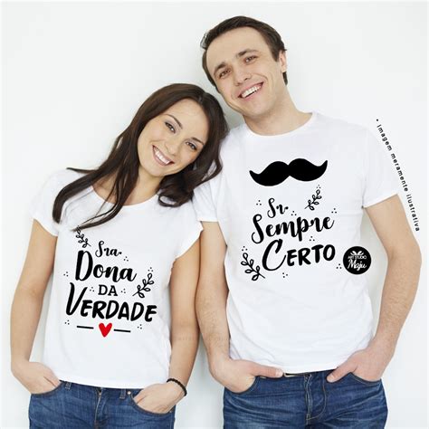 Conjunto Camisetas Adulto Amor Dia Dos Namorados Sr E Sra Art