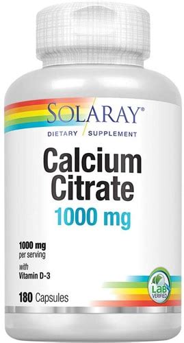 Solaray Calcium Citrate With Vitamin D Capsules Vitacost