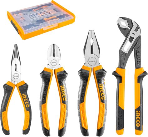 Ingco Pliers Set With Tool Box Inch Combination Pliers Inch