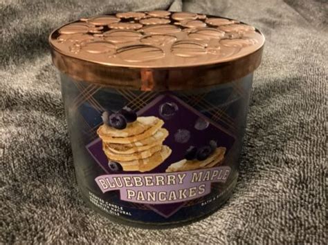 Bath Body Works Blueberry Maple Pancakes Wick Candle Discontinued