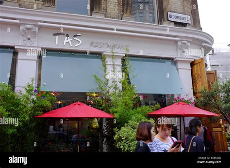 Tas Restaurant On Bloomsbury Street London Stock Photo Alamy