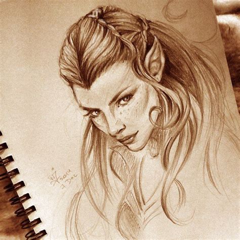 Tauriel Hobbit Art Lotr Art Elf Drawings