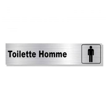 Plaque Avec Texte Et Pictogramme Toilettes Hommes