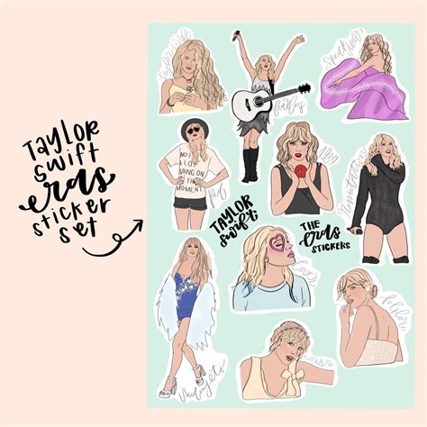 Taylor Swift Eras Sticker Set Etsy