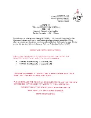 Fillable Online Rfb Lipscomb Elementary Line Addendum I Fax Email