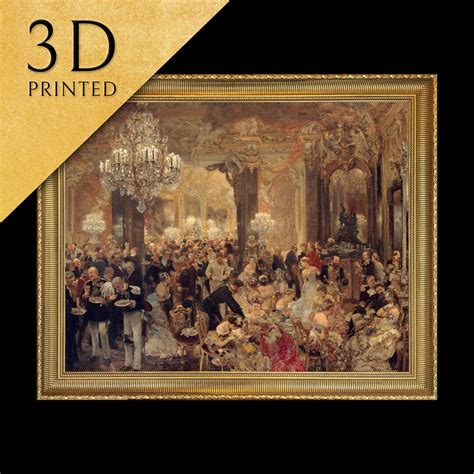 The Dinner At The Ball By Adolph Menzel 3d Printed With Texture And