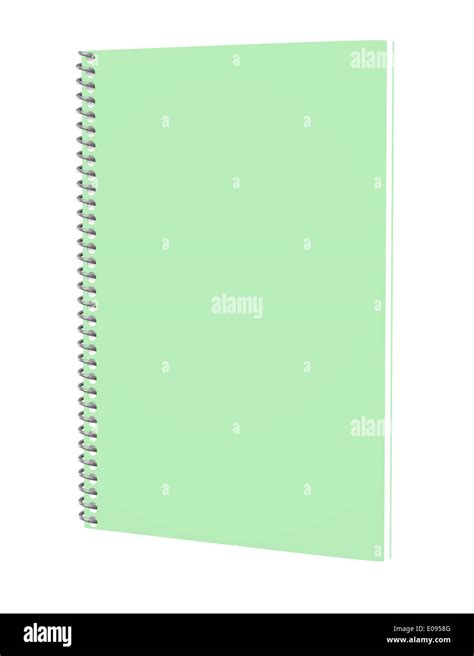 3d Render of a Green Spiral Notebook Stock Photo - Alamy