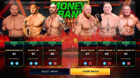 Wwe 2k23 Wpl Team Batista Vs Team Brock Lesnar Wrestling Premier League Round 3 Match 3 Youtube