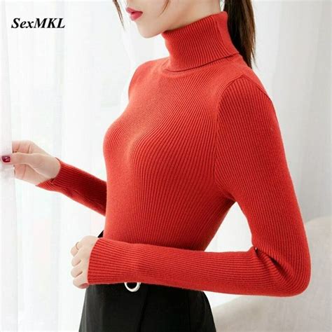 Red Turtleneck Ladies Turtleneck Sweaters Mohair Sweater Dick Sexy