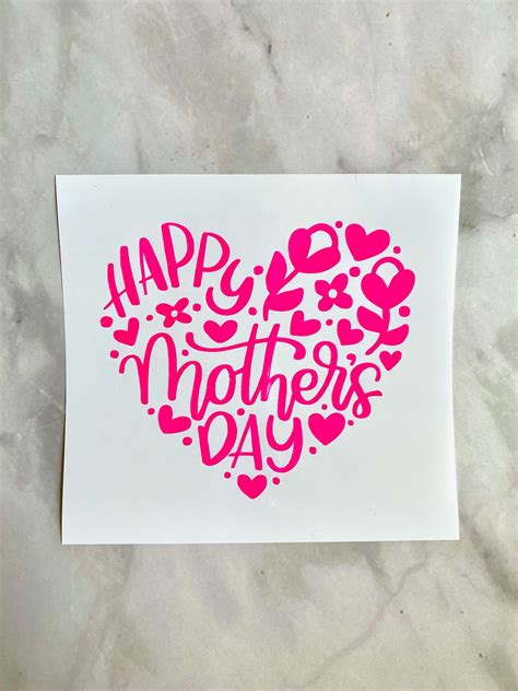 Happy Mothers Day Vinyl Decal Etsy