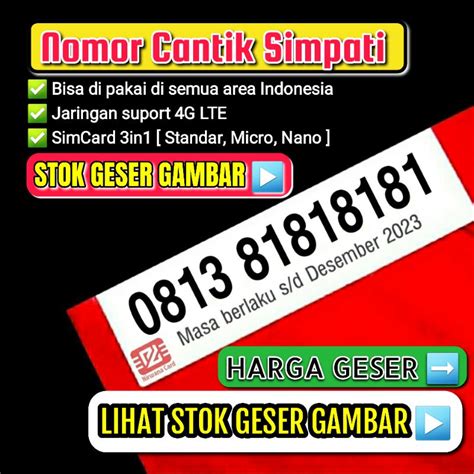 Jual Nomor Cantik Simpati G Murah Seri Abab Triple Kwartet Panca Hoki