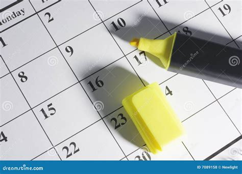 Marker Pen on Calendar stock photo. Image of numbers, organise - 7089158