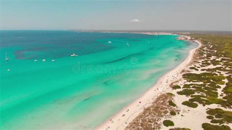 Mallorca Es Trenc Ses Arenes Beach Spain Stock Video Video Of