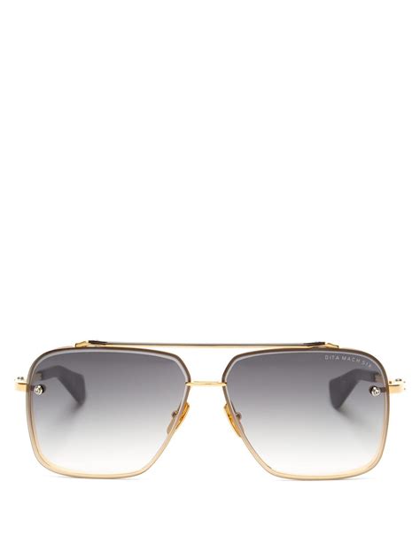 Dita Eyewear Mach Six Aviator Sunglasses in Metallic for Men | Lyst