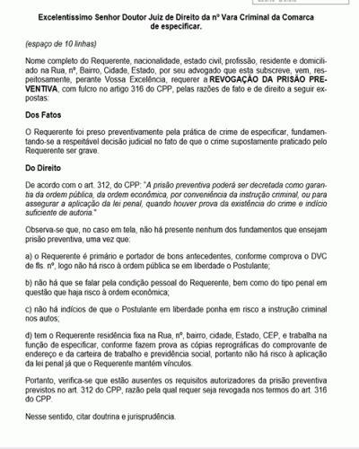 Topo 66 imagem revogação de prisão preventiva modelo br thptnganamst