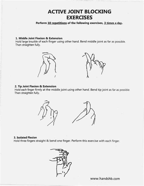 Printable Occupational Therapy Hand Exercises