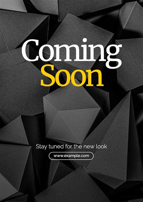 Coming Soon Poster Template Editable Premium Editable Template