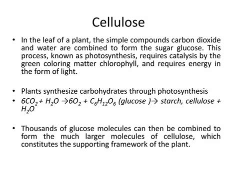 Cellulose And Cellulose Nitrate - PowerPoint Slides - LearnPick India