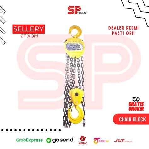 Jual Chain Block Blok Ton X Meter Katrol Kerekan Lift Sellery