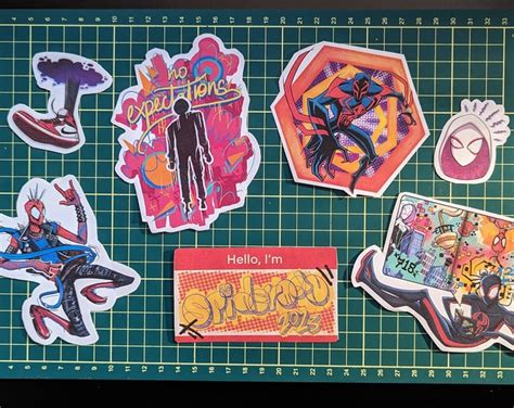 Spiderverse Sticker Pack Paper Sticker Spiderman Miles Morales Grafitti