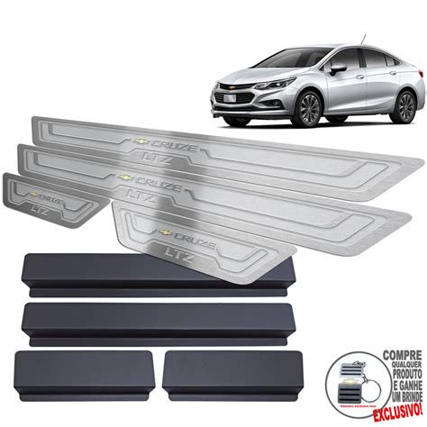 Soleira Inox Alto Relevo Chevrolet Cruze Ltz A Submarino