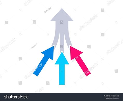 Three Arrow Converging Icon Clipart Image Vector Có Sẵn Miễn Phí Bản