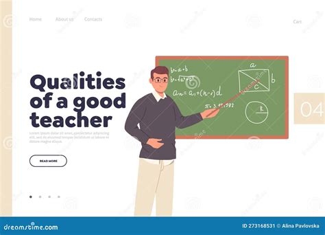 Online Education Service Landing Page With Qualities Of Good Teacher