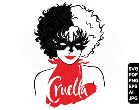 Cruella Svg Cruella De Vil Svg Dalmatians Svg Evil Etsy Sexiz Pix