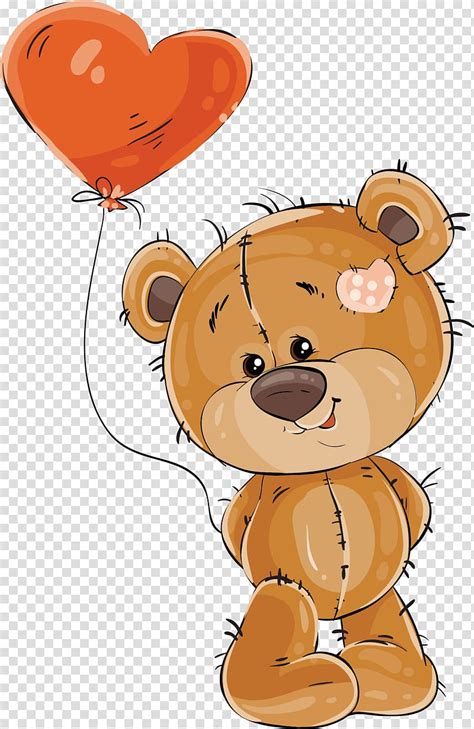 Teddy Bear Balloon Bear With A Balloon Of Love Bear Holding Heart