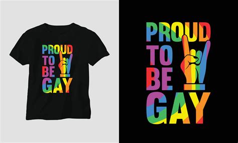orgulloso de ser gay diseño de ropa y camisetas lgbt impresión vectorial tipografía afiche