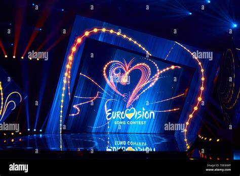 KYIV, UKRAINE - FEBRUARY 23, 2019: Logo Eurovision 2019 national ...