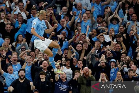 Erling Haaland Sumbang Hat Trick Manchester City Cukur Nottingham