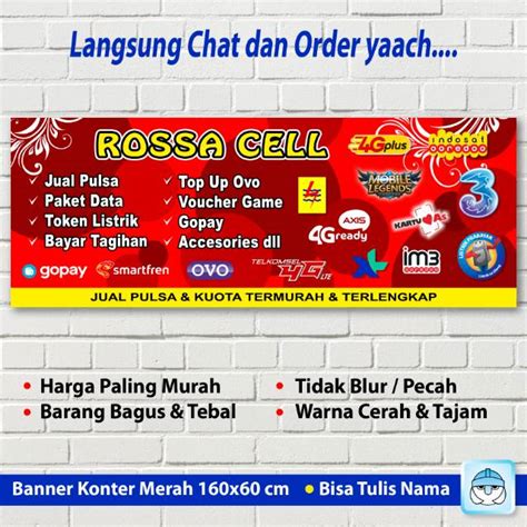 Jual BANNER KONTER PULSA Shopee Indonesia